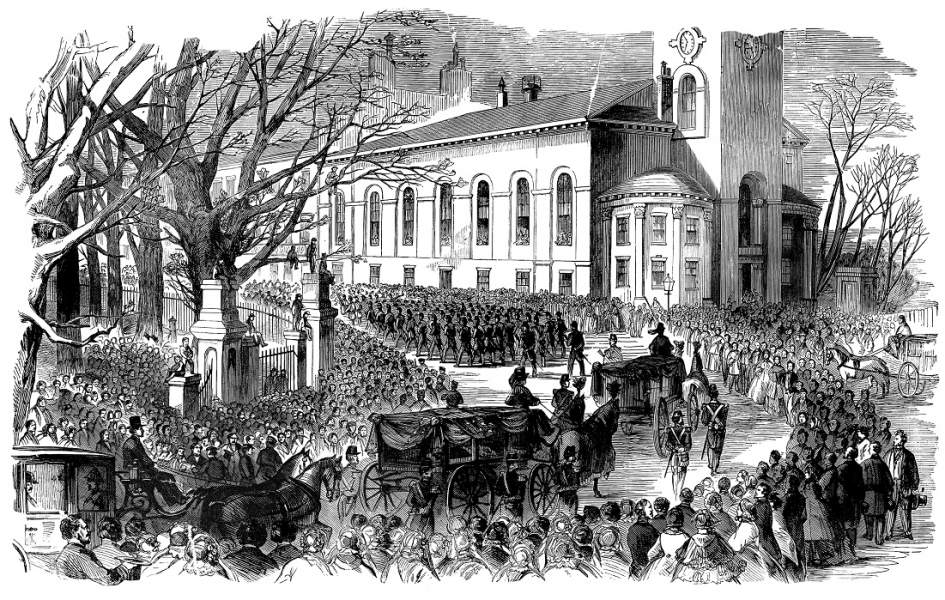 Bodies of fallen Sixth Massachusetts infantrymen killed in Baltimore returned to Boston, May 1, 1861