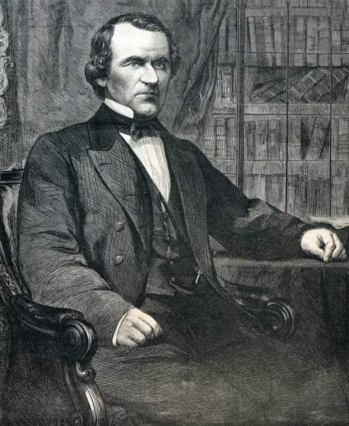 Andrew Johnson, Frank Leslie's Illustrated Newspaper, January 1866, artist's impression