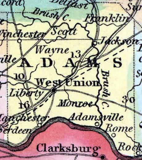 Adams County, Ohio, 1857