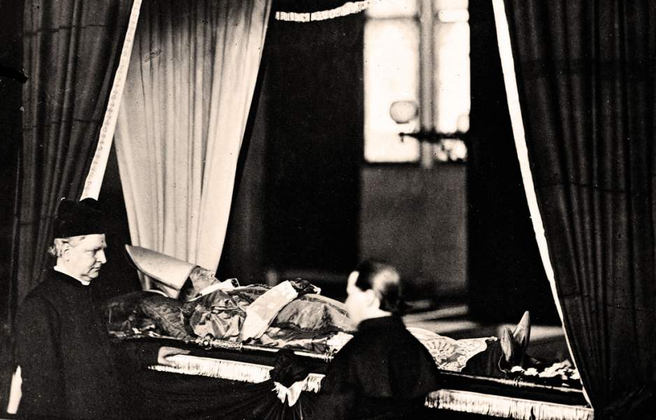 Archbishop John Hughes prepared for burial, New York City, January, 1864, Brady image