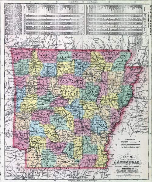 Arkansas, 1857, zoomable map