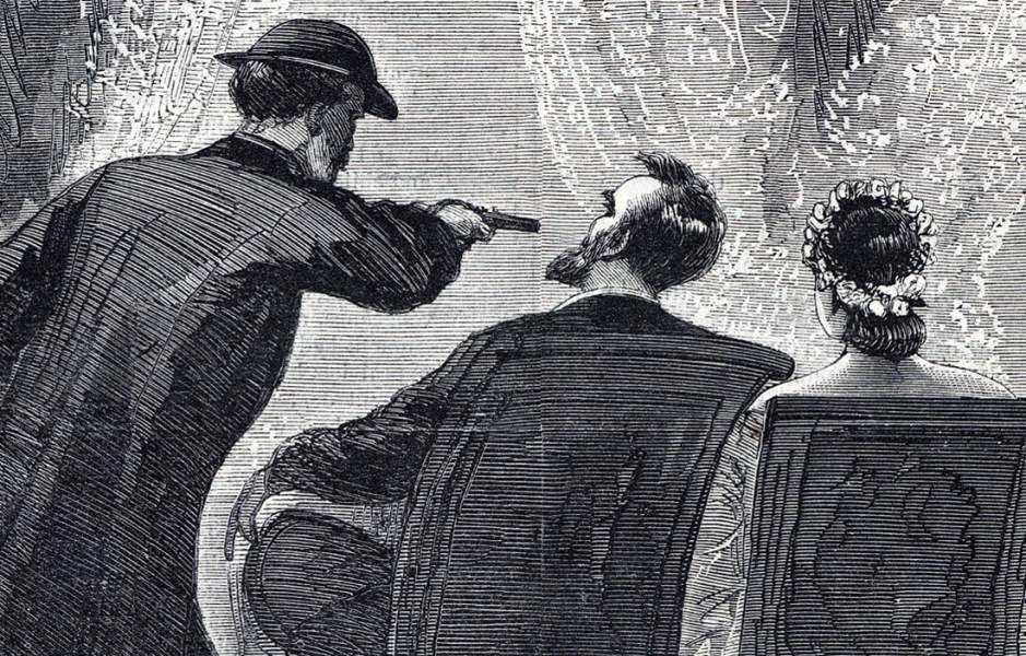 Assassination of Abraham Lincoln,  April 14, 1865, artist's impression, further detail