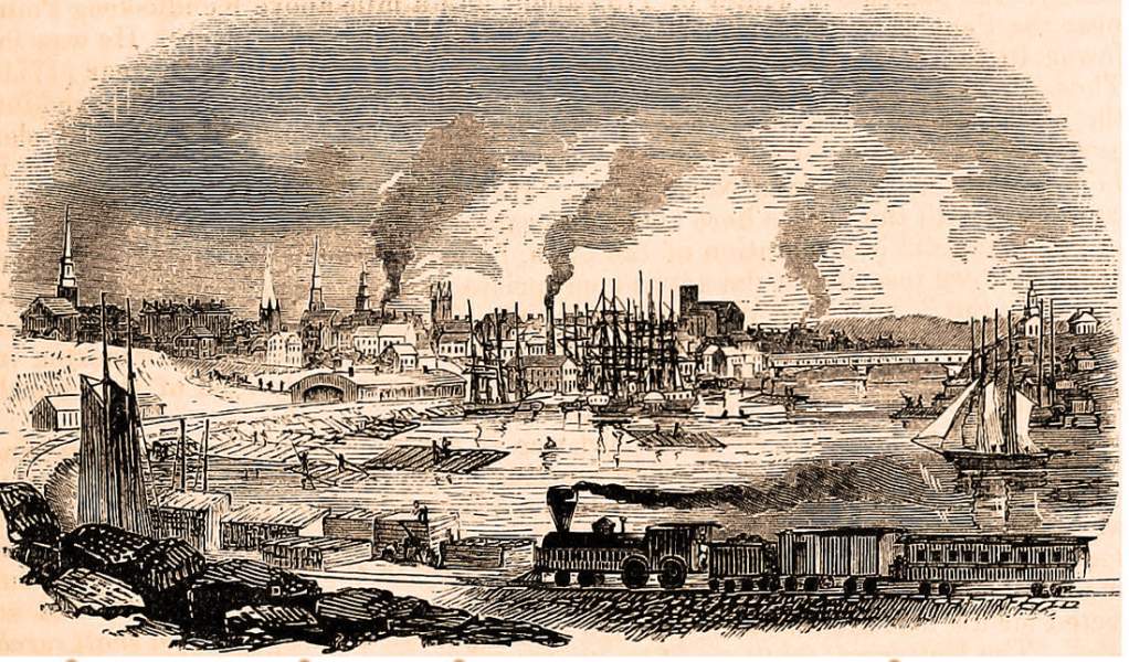 Bangor, Maine, 1861, artist's impression