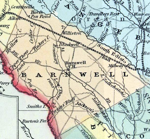 Barnwell District, South Carolina, 1857