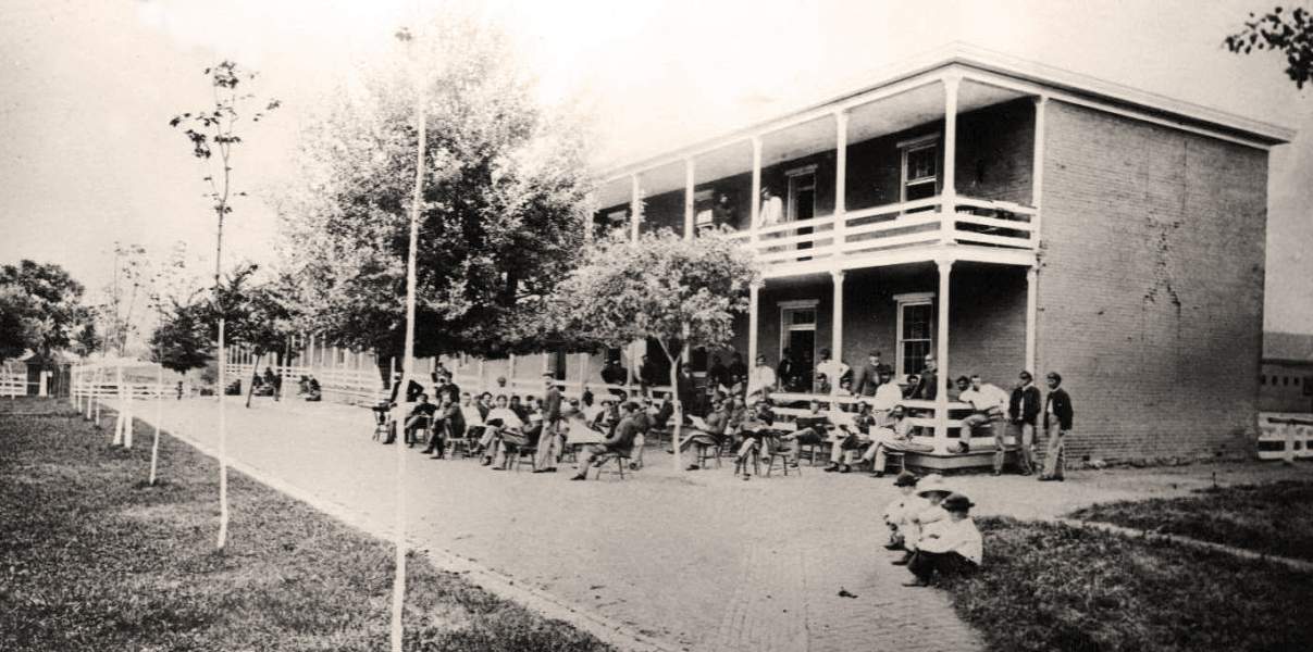 Barracks Two, Carlisle Barracks, Carlisle, Pennsylvania, circa 1867, zoomable image
