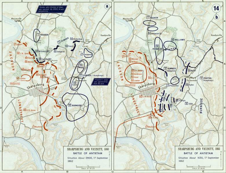 Battle of Antietam, September 17, 1862, battle maps, zoomable image
