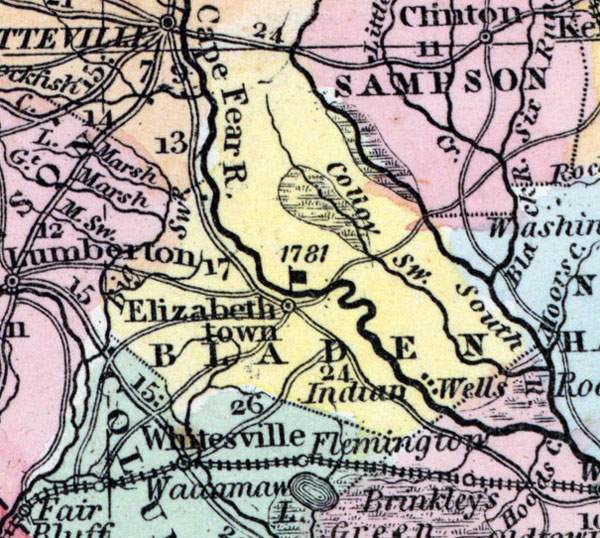 Bladen County, North Carolina, 1857