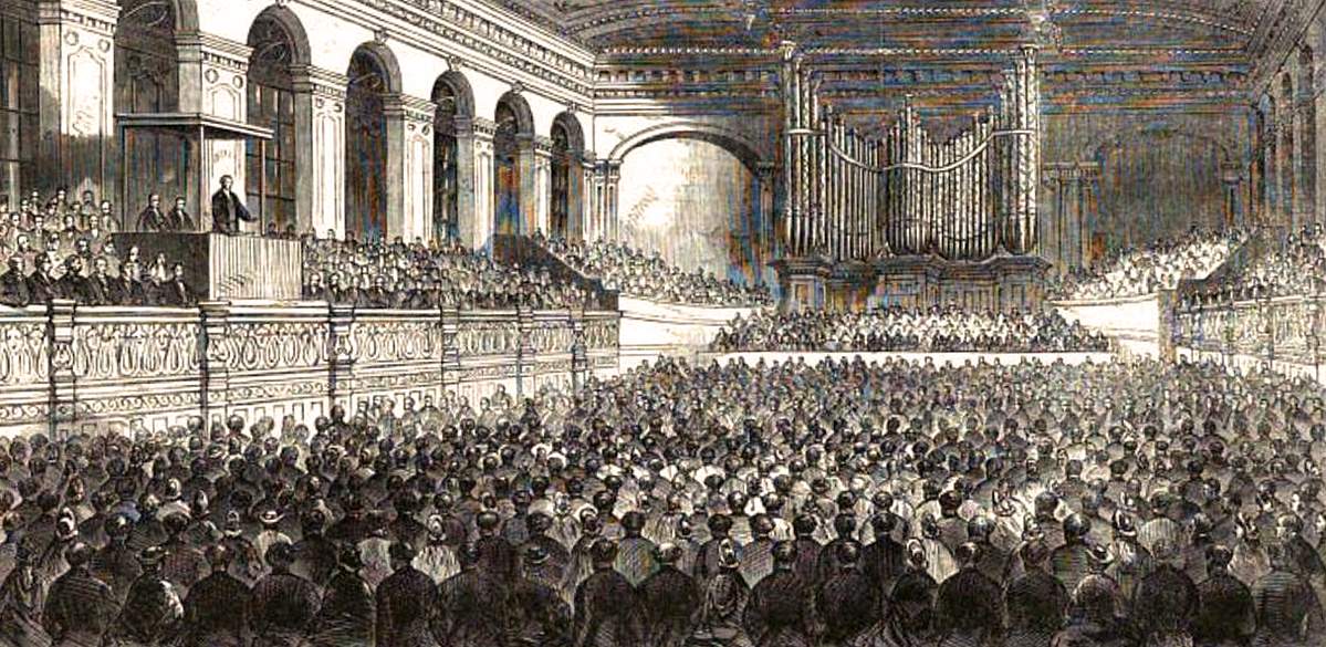 British Association of the Advancement of Science, August 27, 1863, Newcastle, England, artist's impression