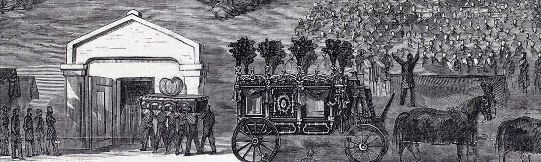 President Lincoln's Interment, Oak Ridge, Springfield, Illinois, May 4, 1865, artist's impression, detail
