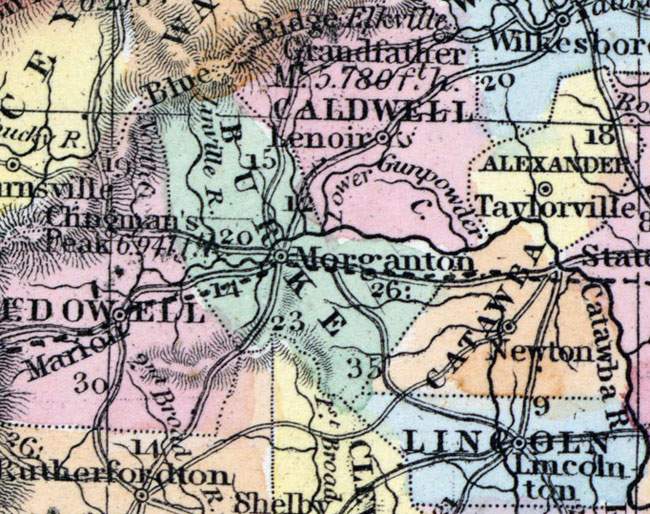 Burke County, North Carolina, 1857