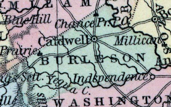 Burleson County, Texas, 1857
