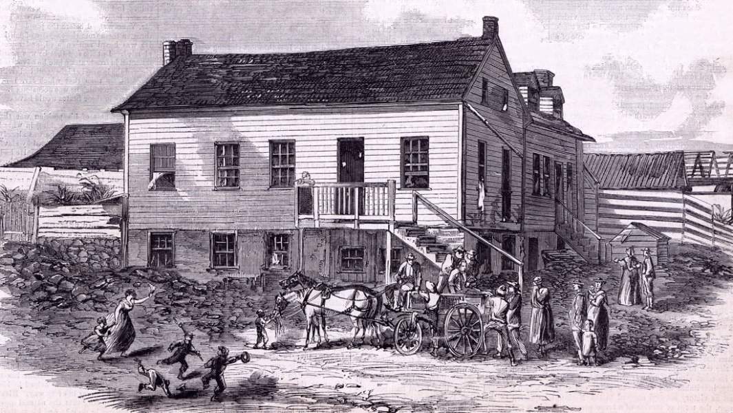 Home of John Burns, Gettysburg, Pennsylvania, July 1863, artist's impression