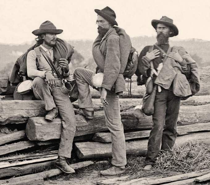 Confederate prisoners, Gettysburg, Pennsylvania, July 1863