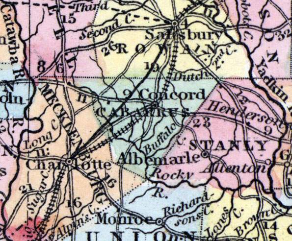 Cabarrus County, North Carolina, 1857