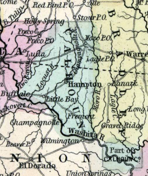 Calhoun County, Arkansas, 1857