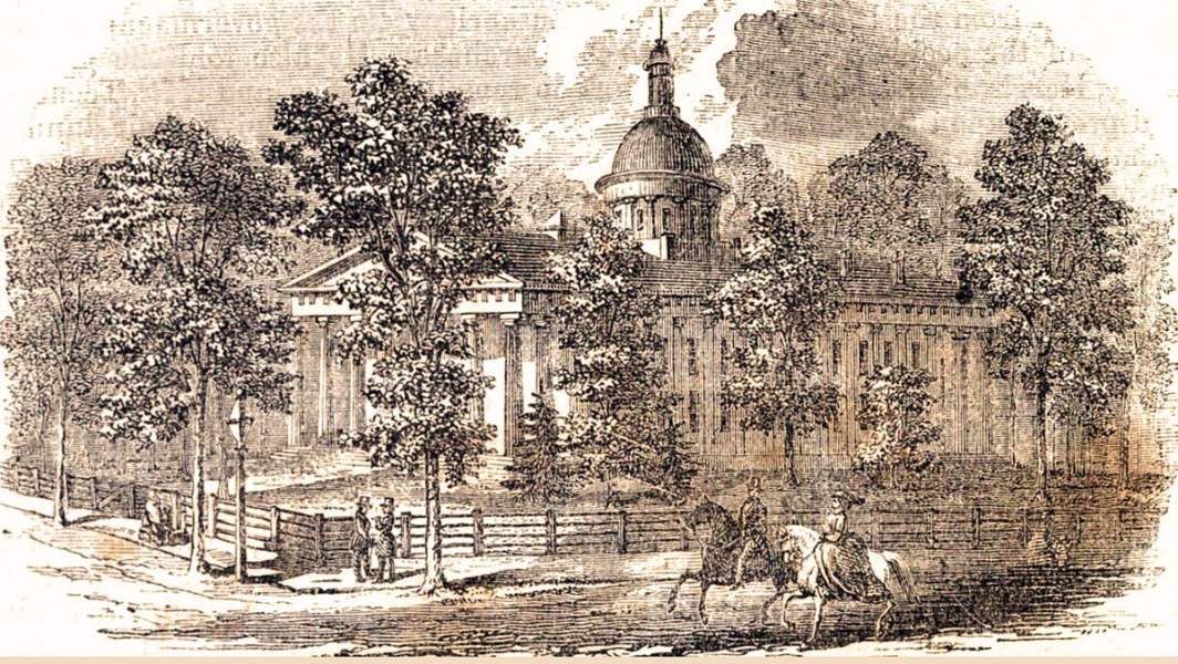 Indiana State Capitol, Indianapolis, Indiana, 1861, artist's impression