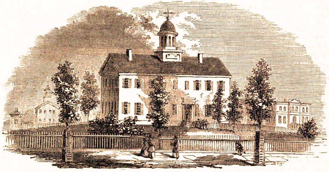 Michigan State Capitol, Lansing, Michigan, 1861, artist's impression