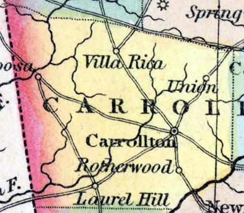 Carroll County, Georgia, 1857