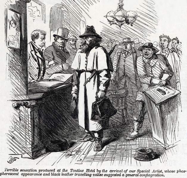 "Our Special Artist," cartoon, Frank Leslie's Magazine, December 31, 1864