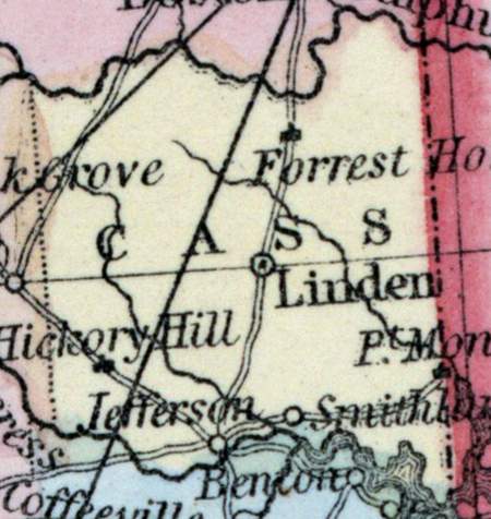 Cass County, Texas, 1857
