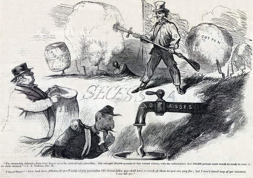 "Behave Yourselves Like Decent Folks...," cartoon, January 4, 1862