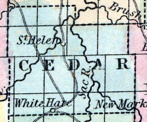 Cedar County, Missouri, 1857