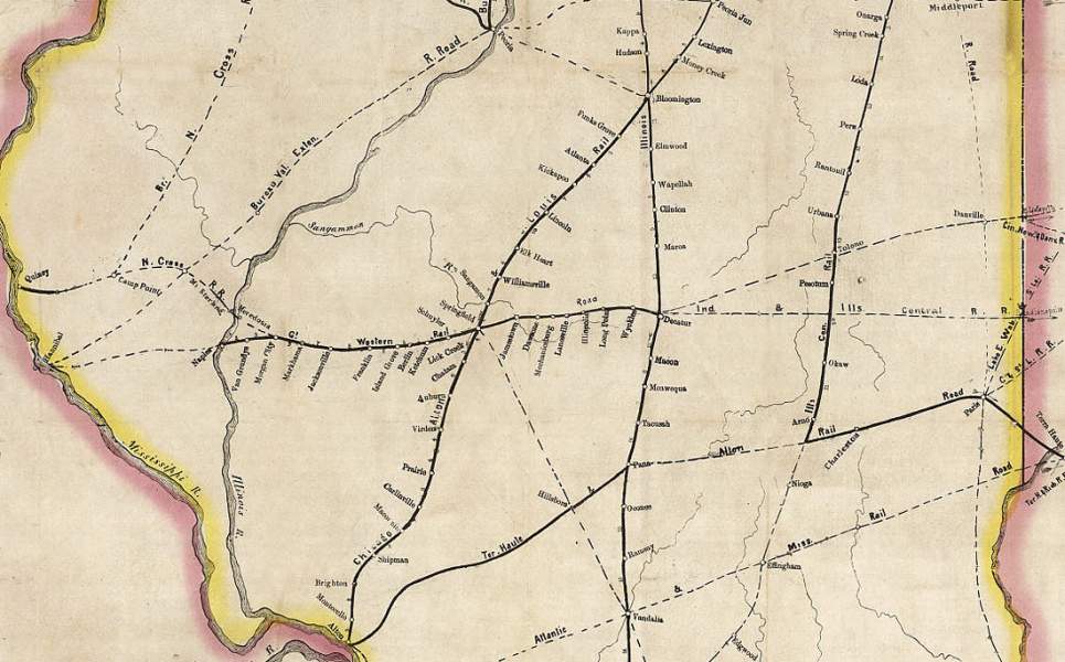 Central Illinois Railroads, 1855