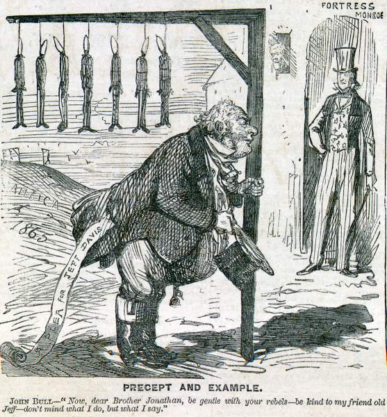 "Precept and Example," cartoon, Frank Leslie's Illustrated Newspaper, February 3, 1866.