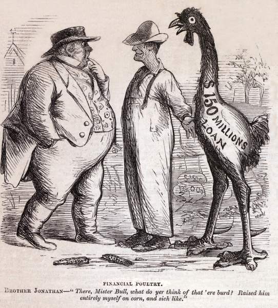 "Financial Poultry," cartoon, September 28, 1861