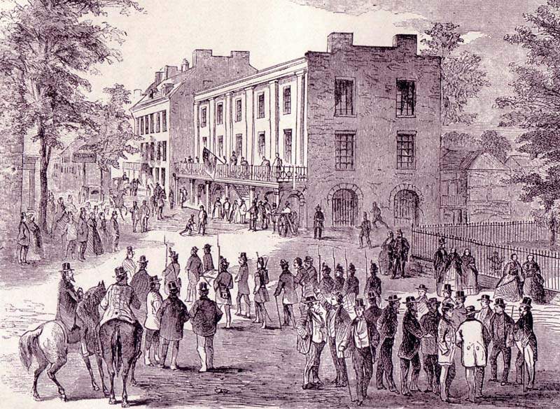 Charles Town, Virginia, during the trial of John Brown, October, 1859, detail
