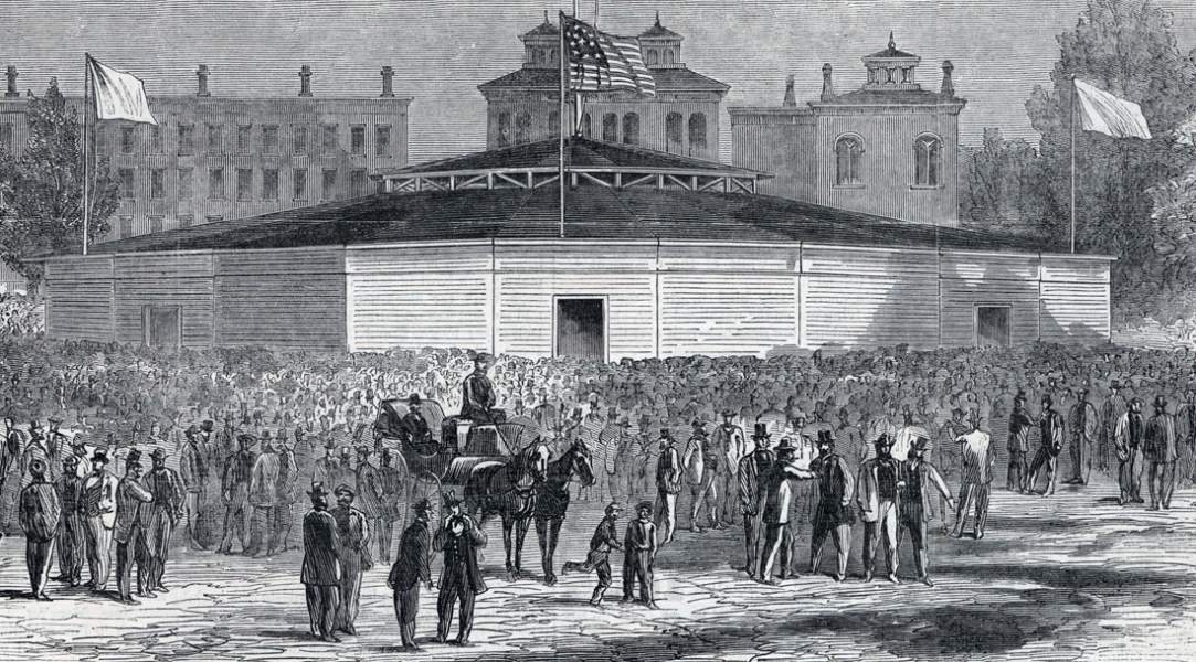 Site of the Democratic convention in Chicago, opening August 29, 1864, detail