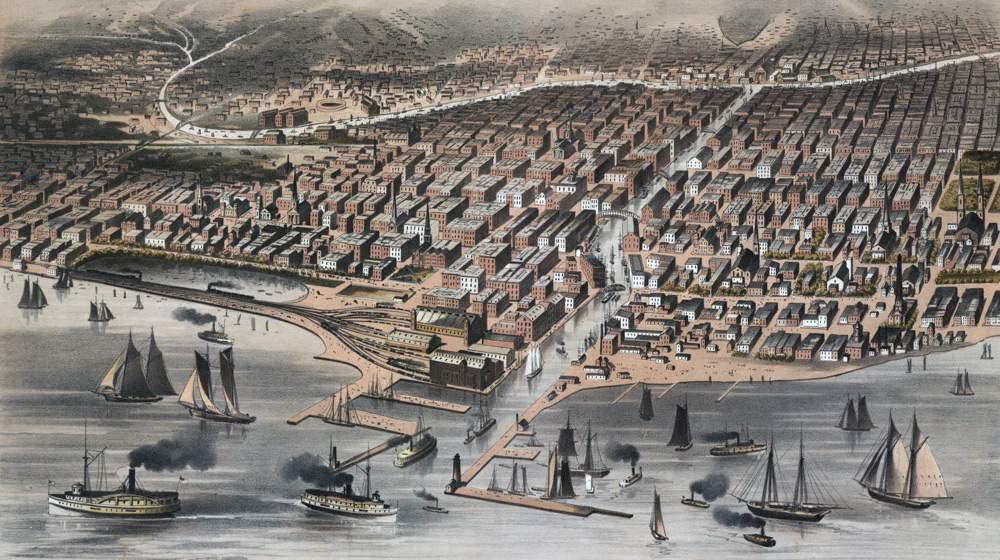 Chicago, Illinois, circa 1870