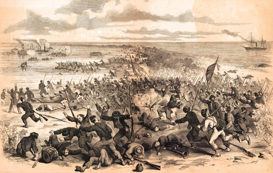 "The Chicomacomico Races," North Carolina, October 5, 1861, artist's impression, zoomable image 