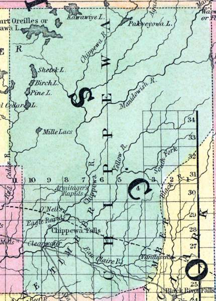 Chippewa County, Wisconsin, 1857