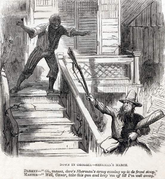 "Down in Georgia - Sherman's March," cartoon, Frank Leslie's Magazine, December 24, 1864