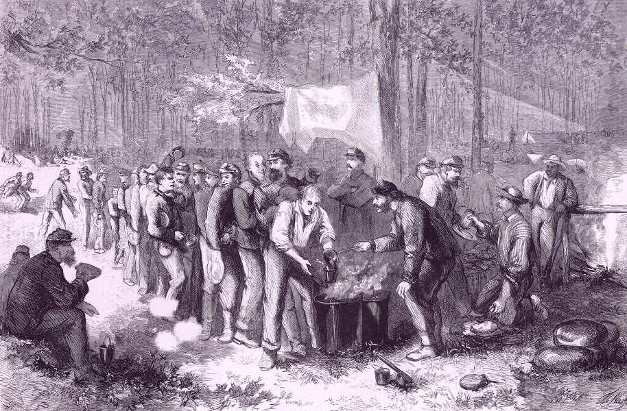 "Drawing Rations," July 1863, Thomas Nast, zoomable image