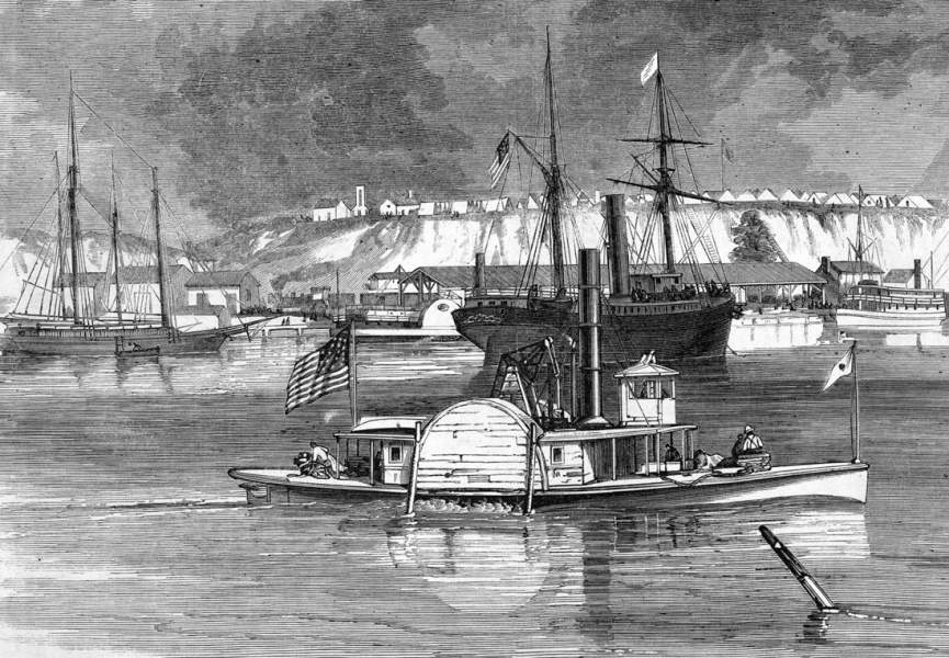 City Point, Virginia, September, 1864, artist's impression, detail