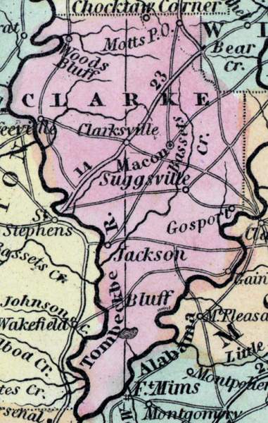 Clarke County, Alabama, 1857