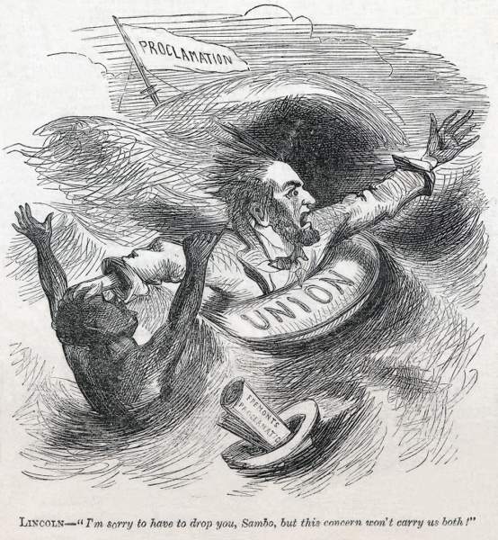 "I'm sorry To Have To Drop You," cartoon, October 21, 1861