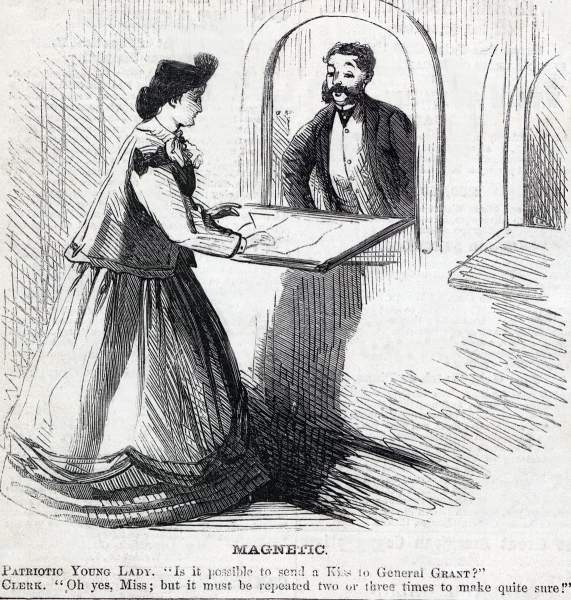 "Magnetic," cartoon, Harper's Weekly Magazine, December 2, 1865