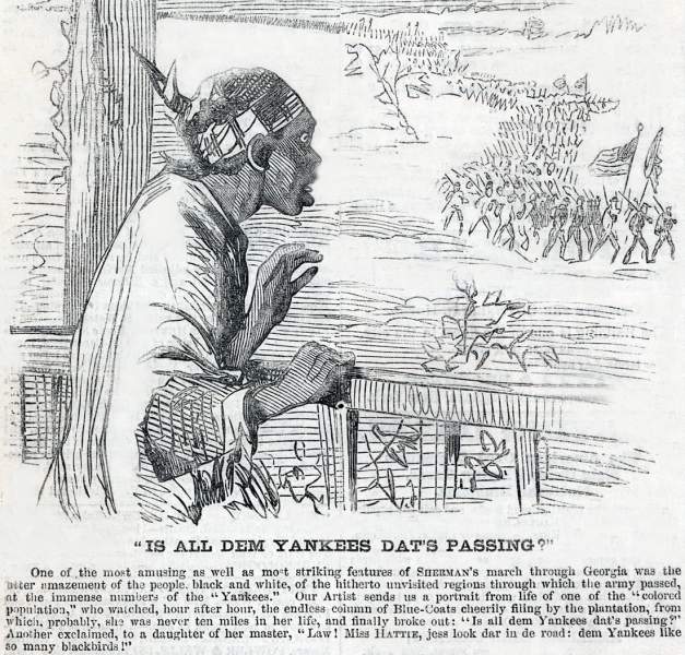 "Is All Dem Yankees Dat's Passing?," January 7, 1865, Harper's Weekly Magazine