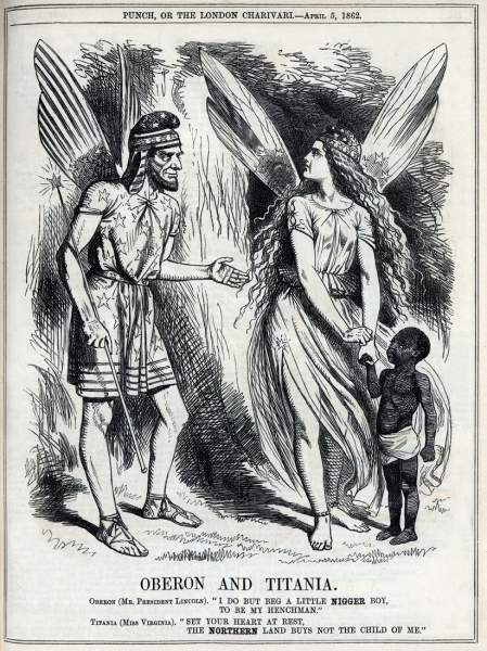 "Oberon and Titania,” cartoon, April 5, 1862