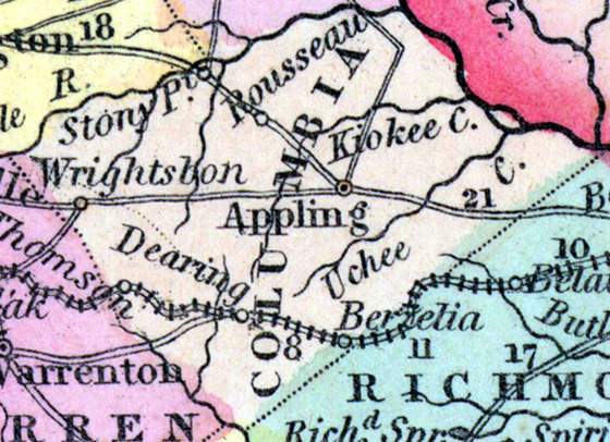 Columbia County, Georgia, 1857