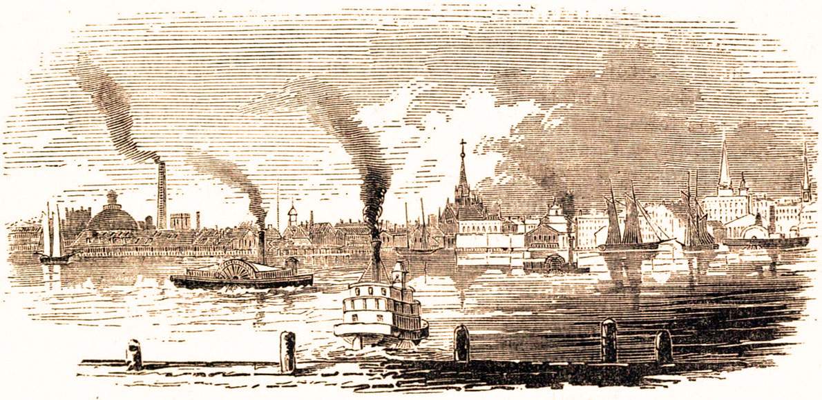 Detroit, Michigan, 1861, artist's impression