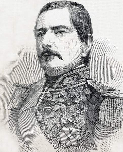 General Geraldo Barrios, former president of El Salvador, artist's impression