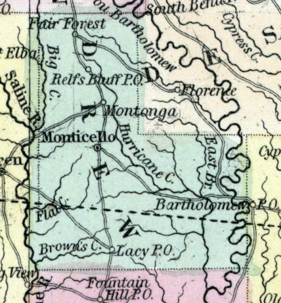 Drew County, Arkansas, 1857