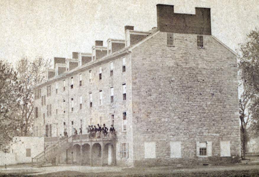East College, Dickinson College, c1870, from the west