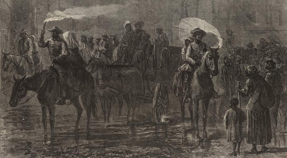 "Negroes Escaping Out of Slavery," Alfred R. Waud, Harper's Weekly, May 1864