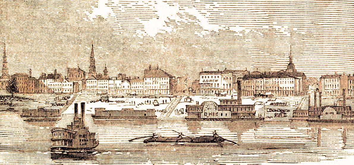 Evansville, Indiana, 1861, artist's impression