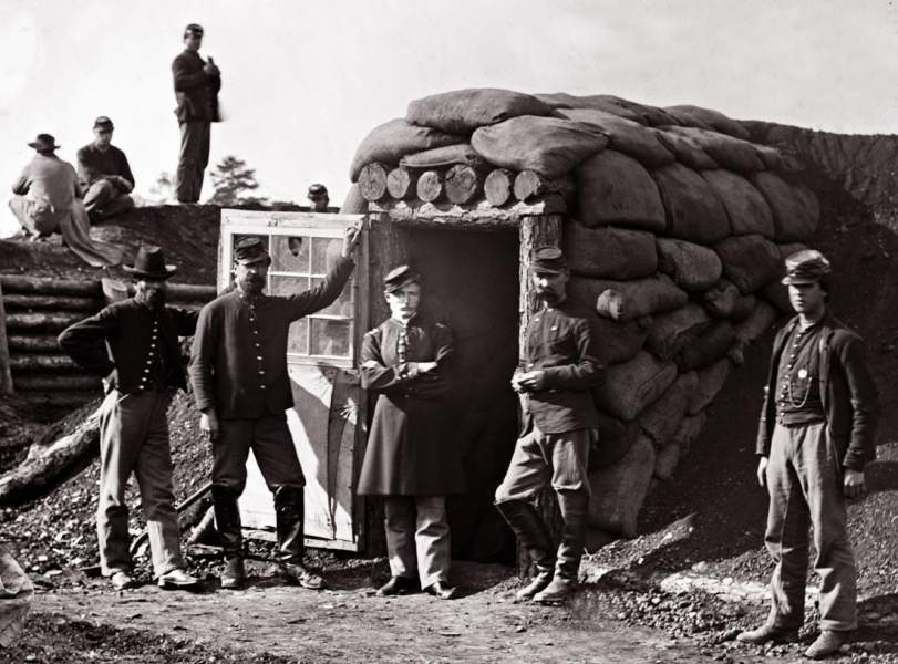 Headquarters bunker at Fort Harrison, renamed Fort Burnham, Virginia, 1864